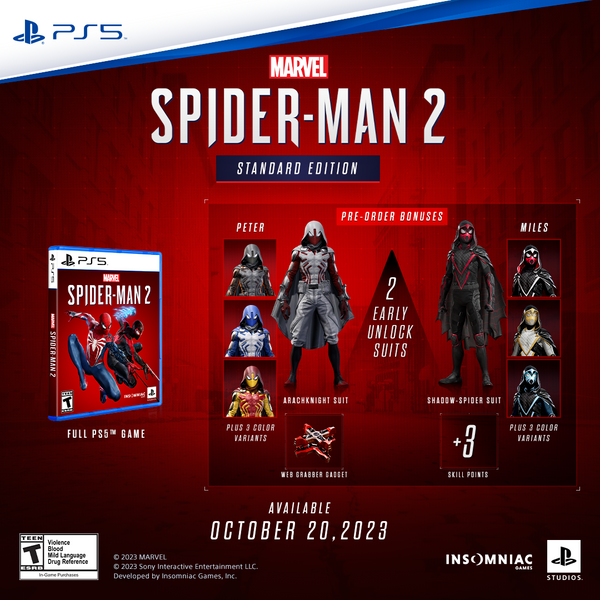 SONY PS5 EDITION STANDARD + Spider Man 2 CD