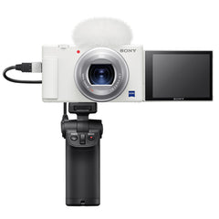 Digital Camera ZV-1 (White) with Shooting Grip VCT-SGR1